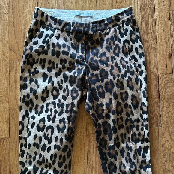 Altuzarra IT 40 US 4 cheetah pants slight flare inseam 32” great pre owned cond - Picture 3 of 10